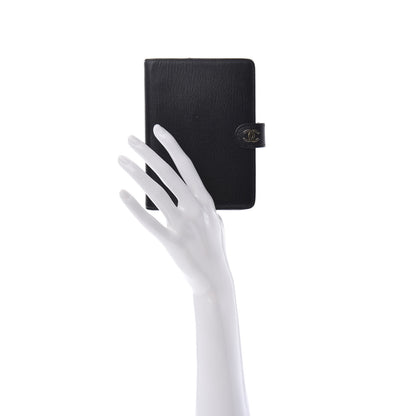 Chanel Goatskin Small Ring Agenda Planner Black 2 of 6