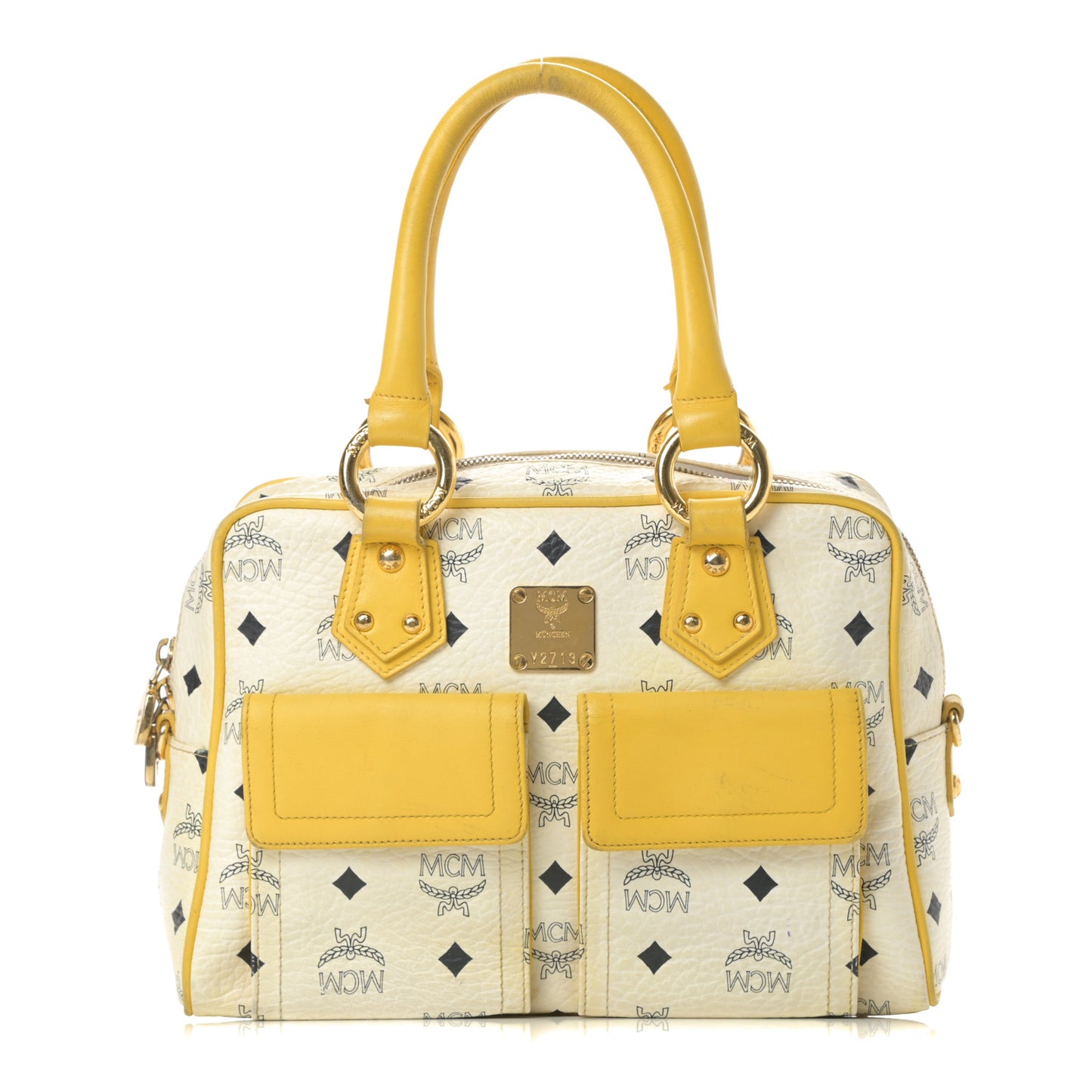 Visetos Satchel White Yellow