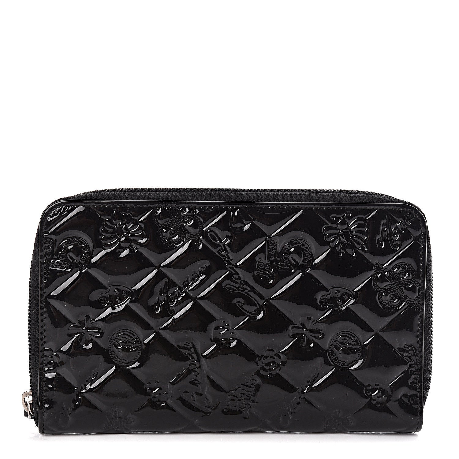 Chanel Patent Calfskin Lucky Symbols Zip Around Wallet Black 1 of 9