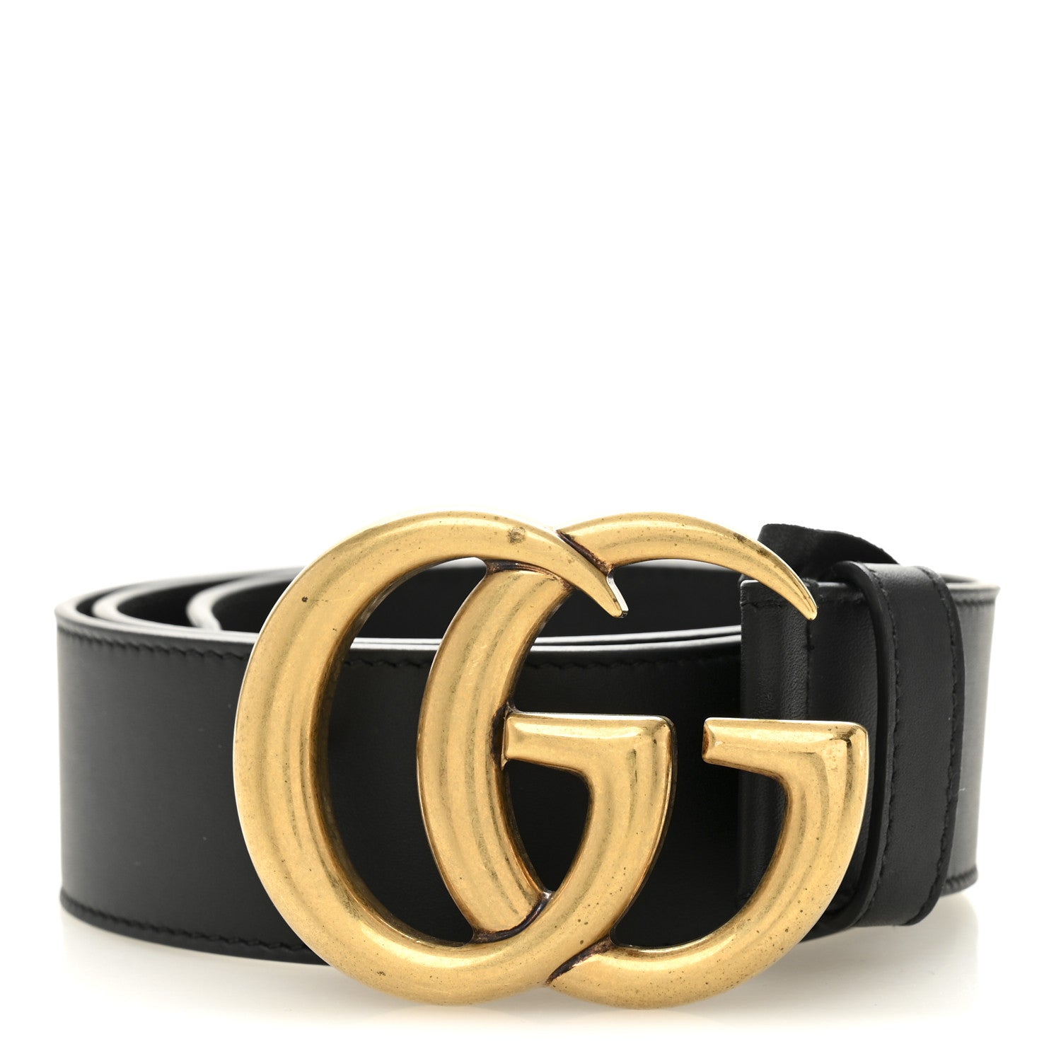 GUCCI ブラックベルト GGロゴ 80-32 Gucci Calfskin Double G 40mm Belt 80 32 Black 1871833 – FASHIONPHILE