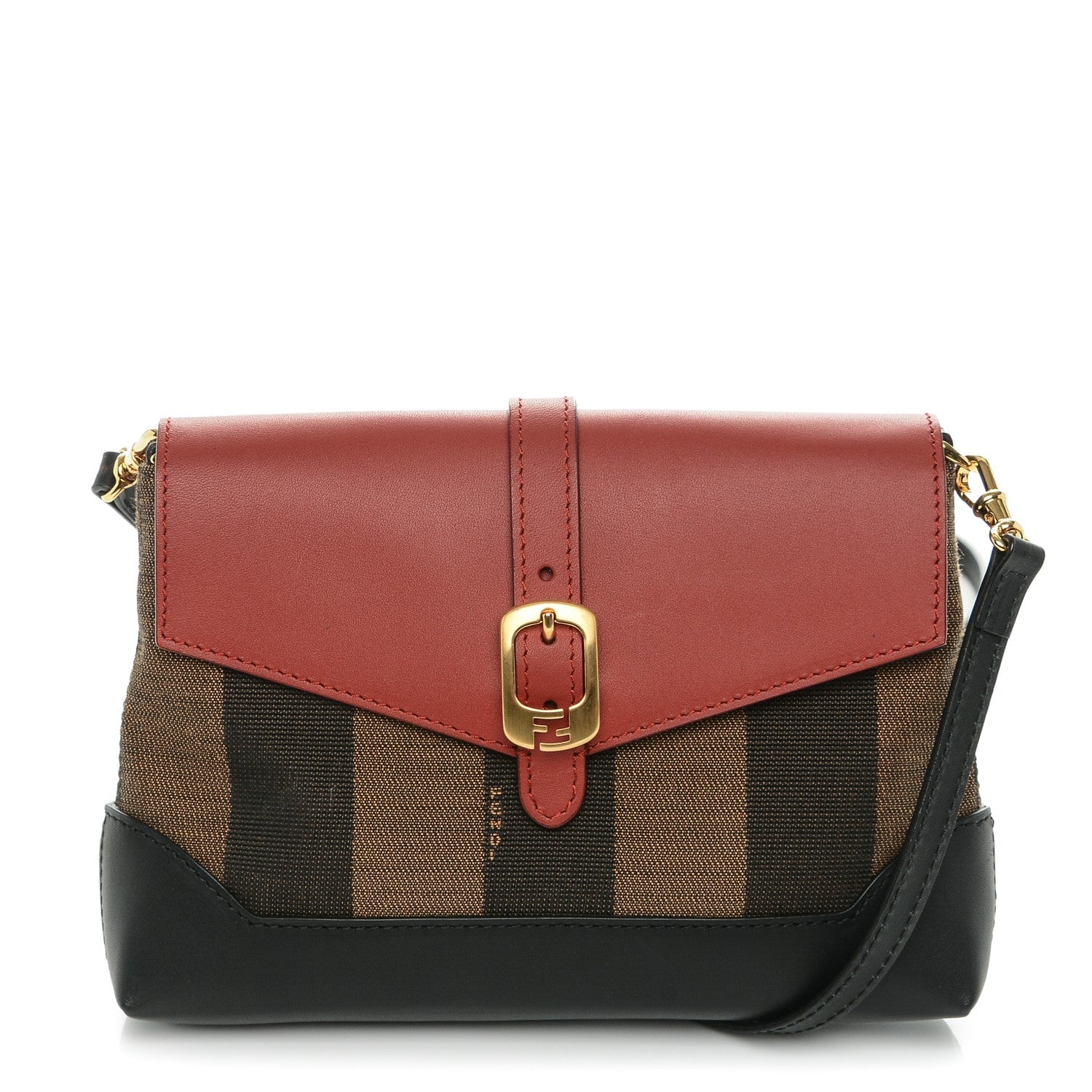 Fendi Calfskin Pequin Mini Chameleon Crossbody Red 1 of 6