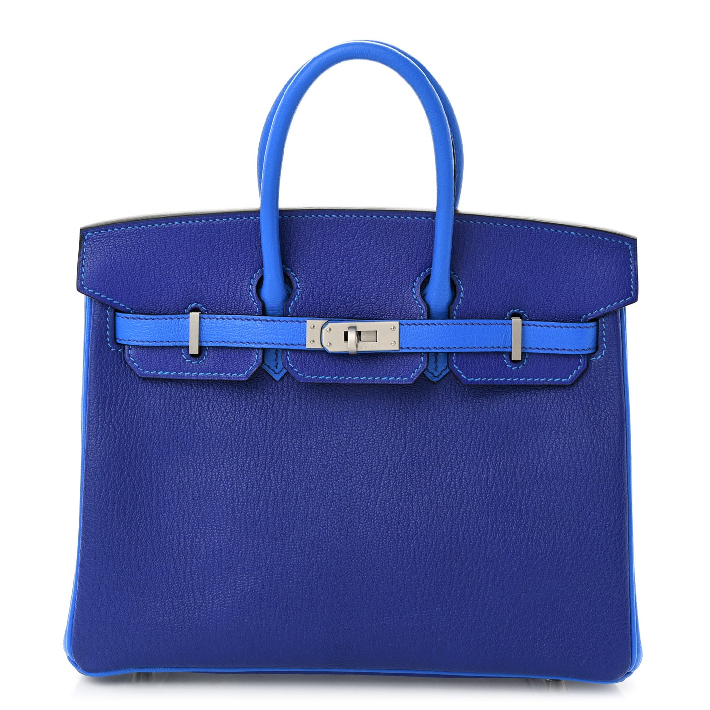 Chevre Mysore Horseshoe Birkin 25 Bleu Electrique Bleu Izmir