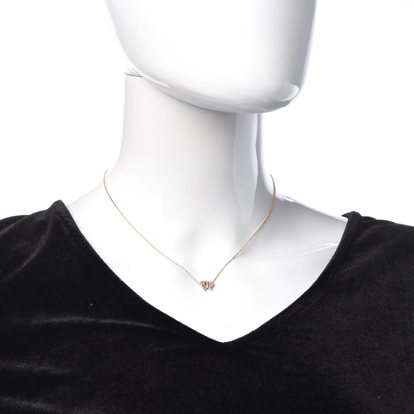 18K Pink Gold Pink Sapphire Diamond Caresse D'Orchidees Par Cartier Necklace