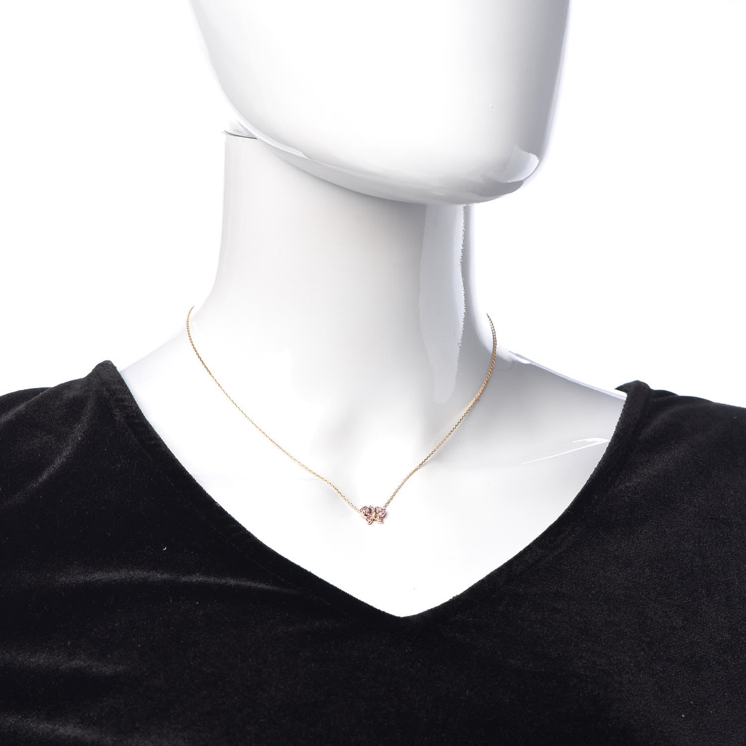 Cartier 18K Pink Gold Pink Sapphire Diamond Caresse D'Orchidees Par Cartier Necklace 2 of 6