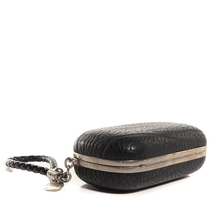 Alexander McQueen Bull Leather Viking Skull Box Clutch Black 4 of 9