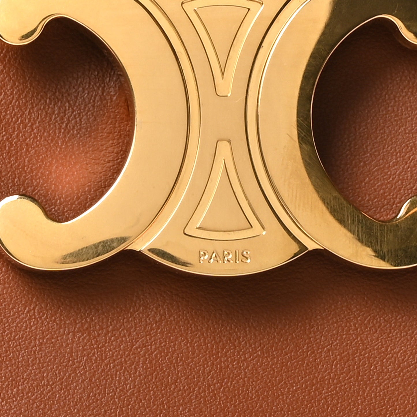 Smooth Calfskin Triomphe Medium Louise Bag Tan