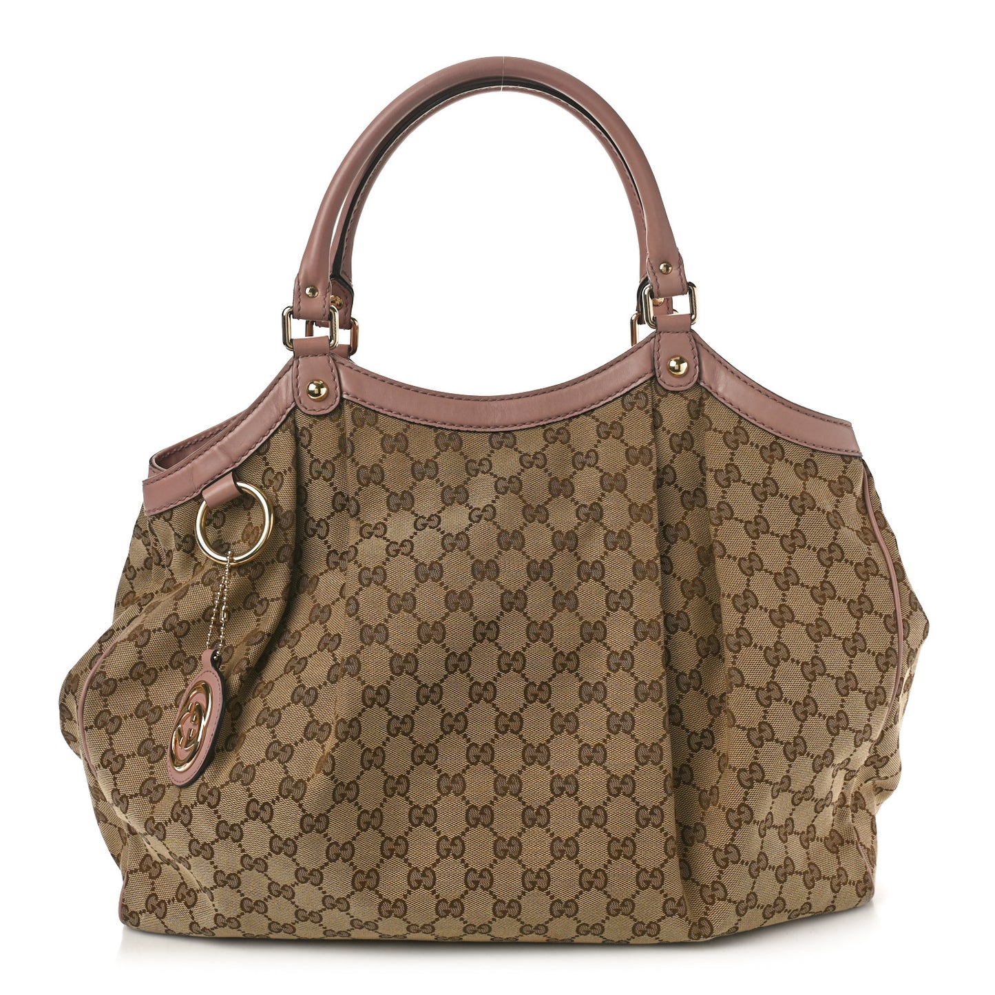 Monogram Large Sukey Tote Beige Pink