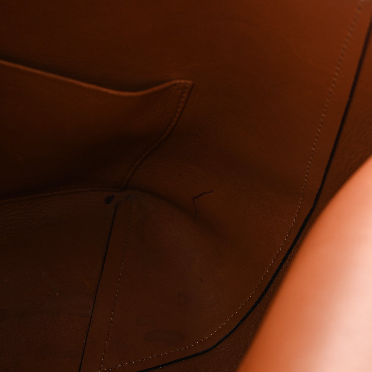 Calfskin Belted Balloon Bucket Shoulder Bag Tan