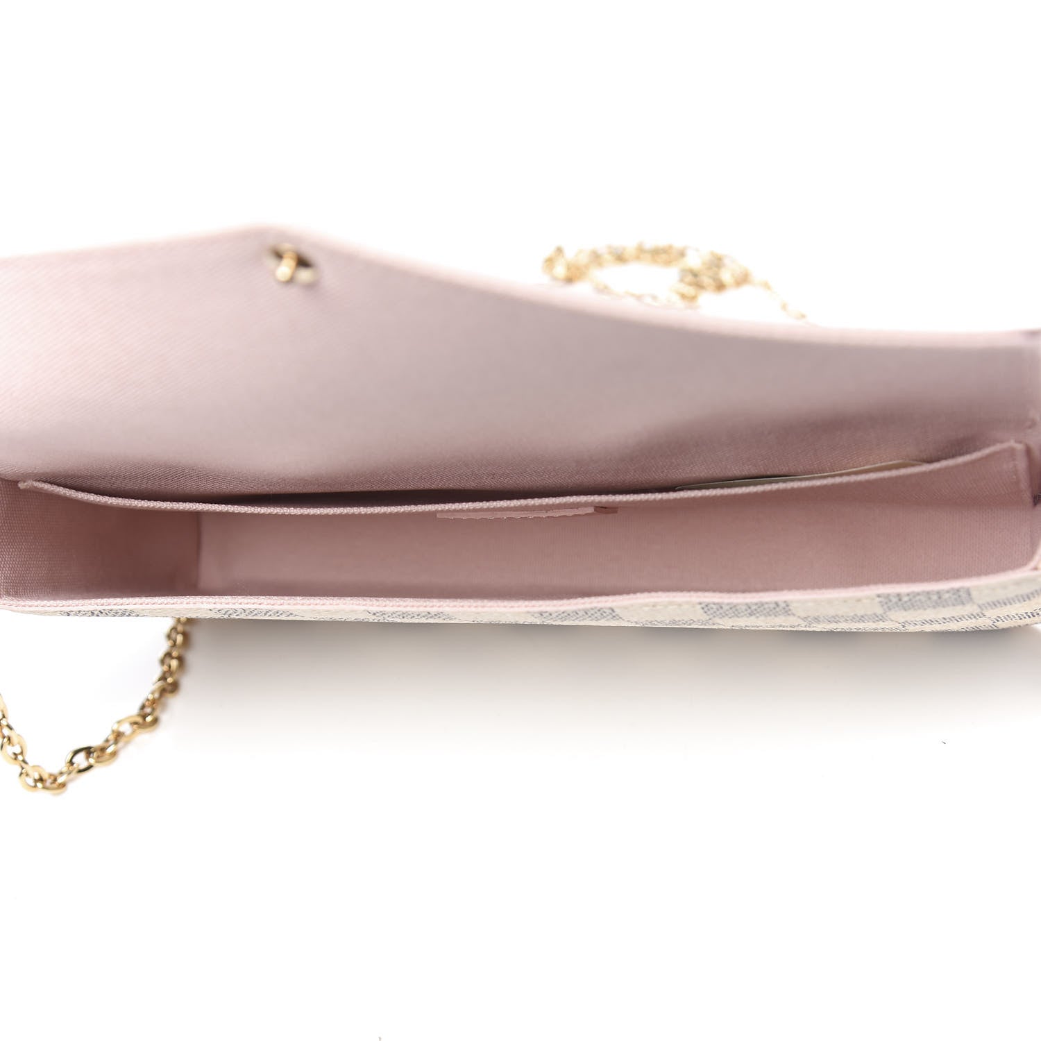 Louis Vuitton Damier Azur Calfskin Pochette Felicie Eau de Rose 6 of 11