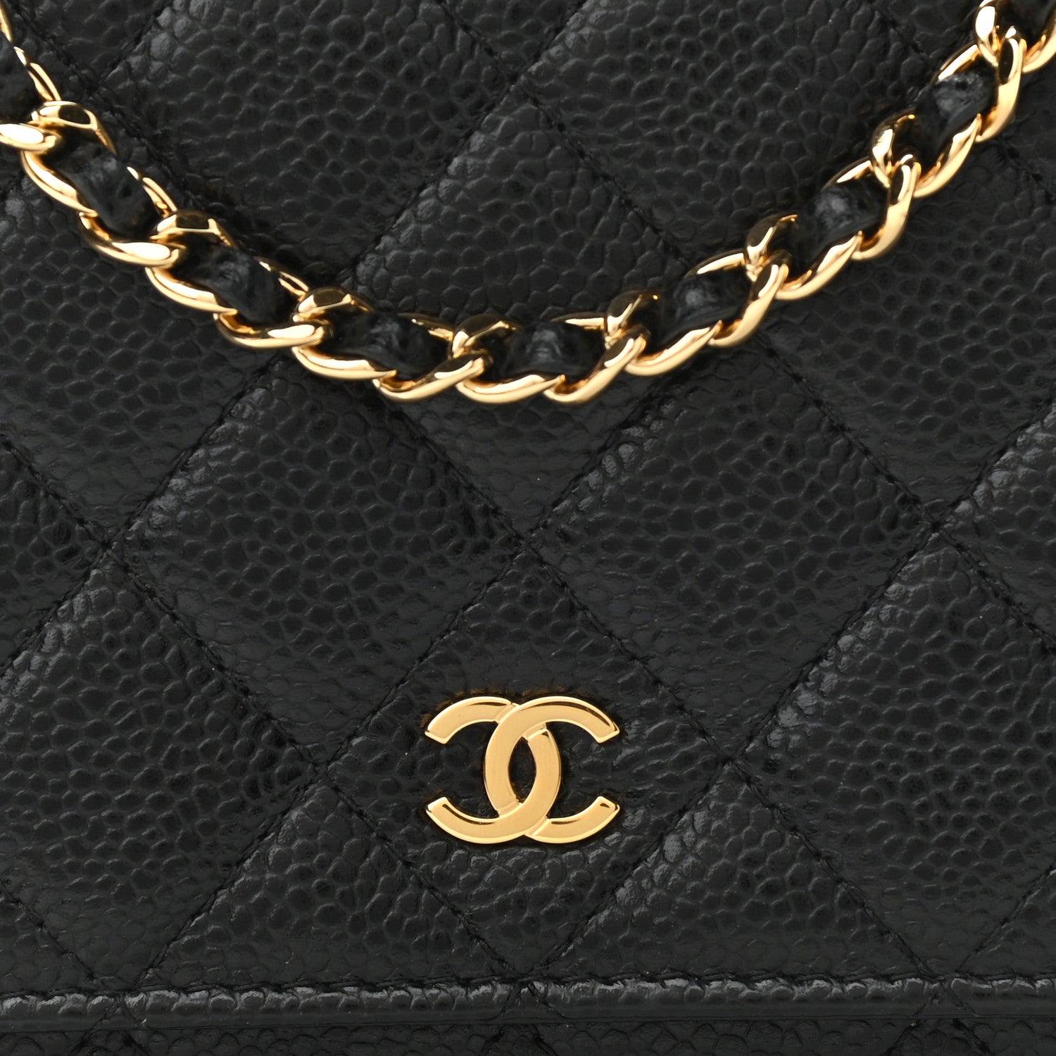 Chanel Caviar Quilted Wallet On Chain WOC Black 10 of 14