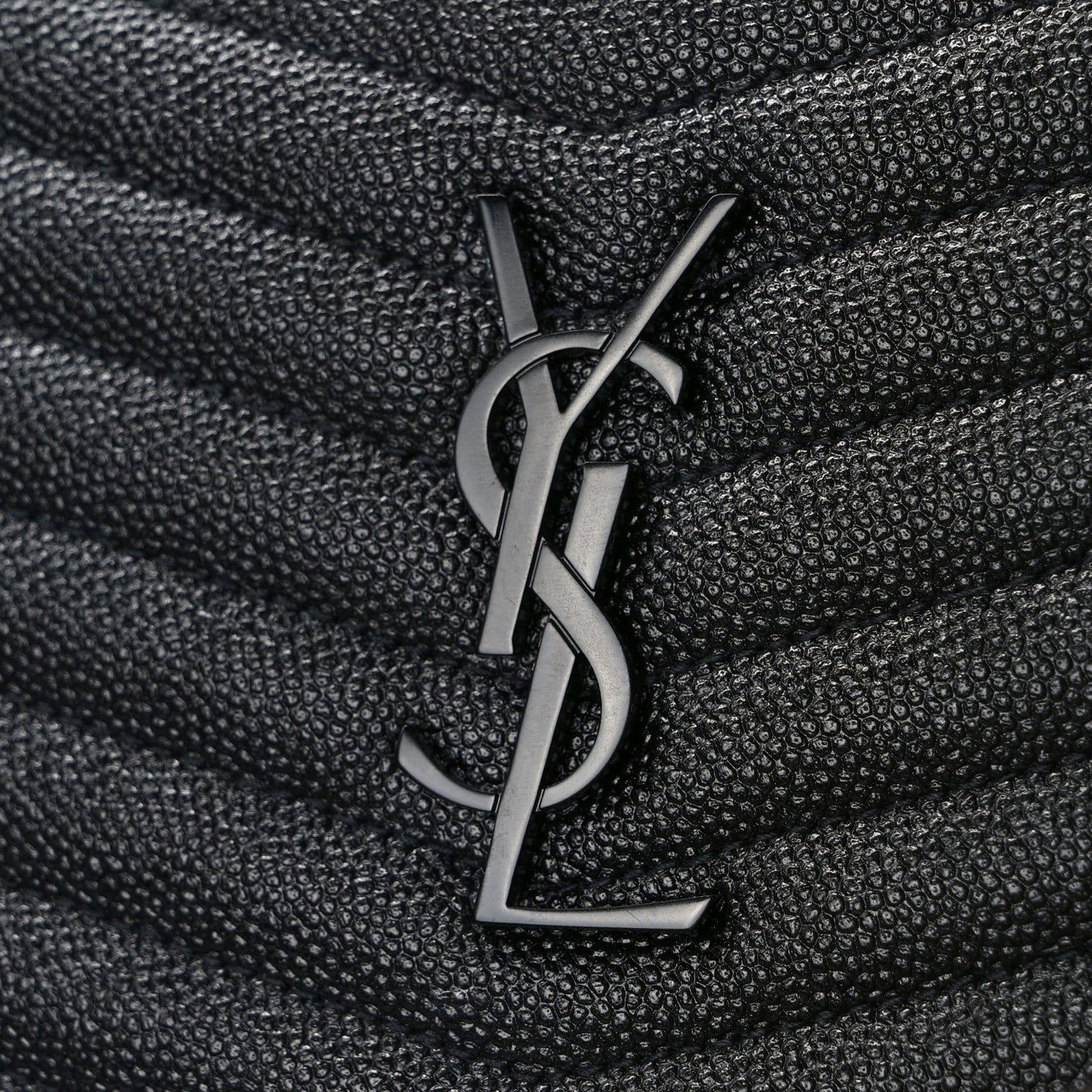 Grain De Poudre Matelasse Monochrome Monogram Mini Lou Camera Bag Black