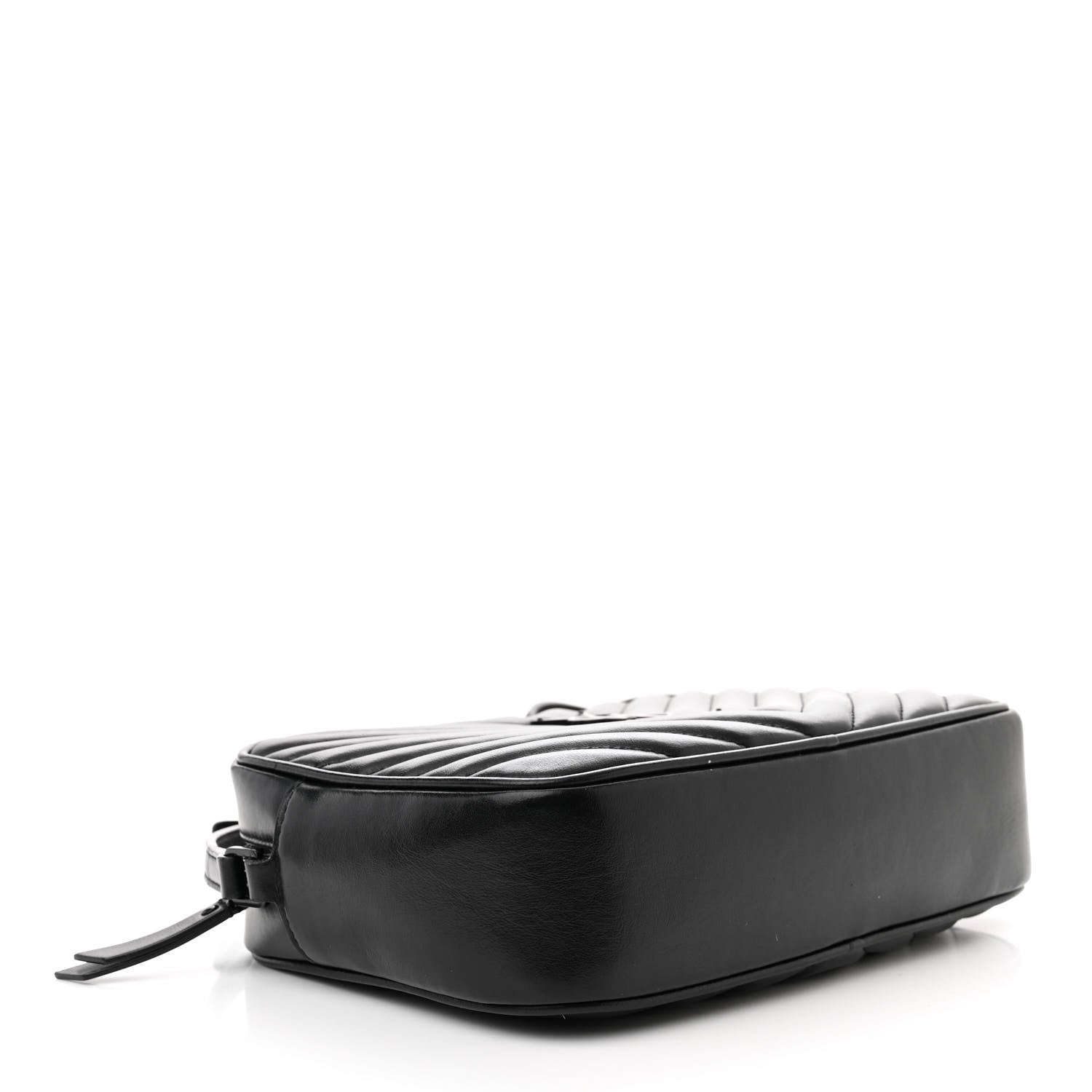 Saint Laurent Calfskin Matelasse Monogram Monochrome Lou Camera Bag Black 4 of 16