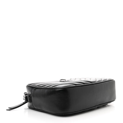 Saint Laurent Calfskin Matelasse Monogram Monochrome Lou Camera Bag Black 4 of 16