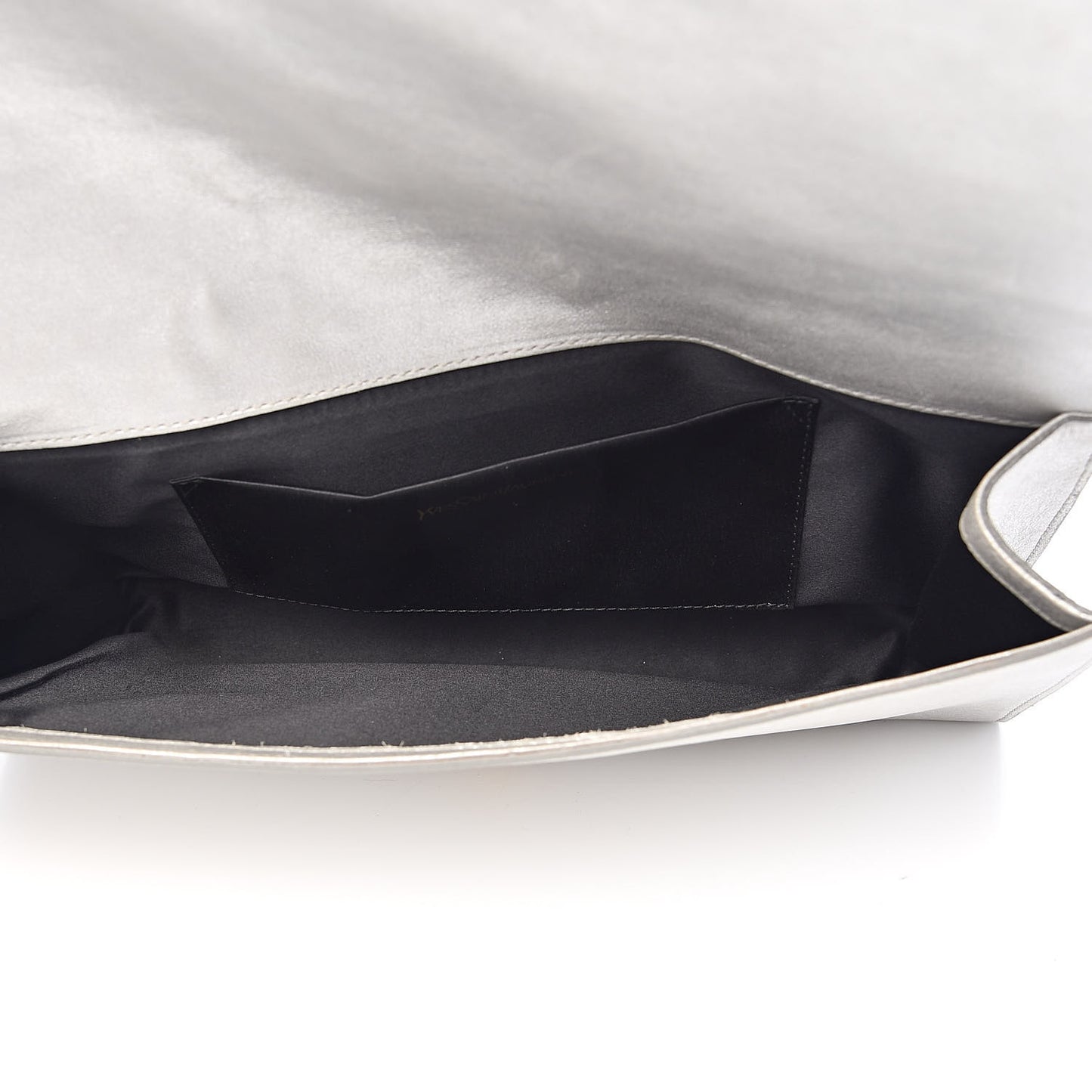Metallic Calfskin Monogram Large Belle De Jour Clutch Silver