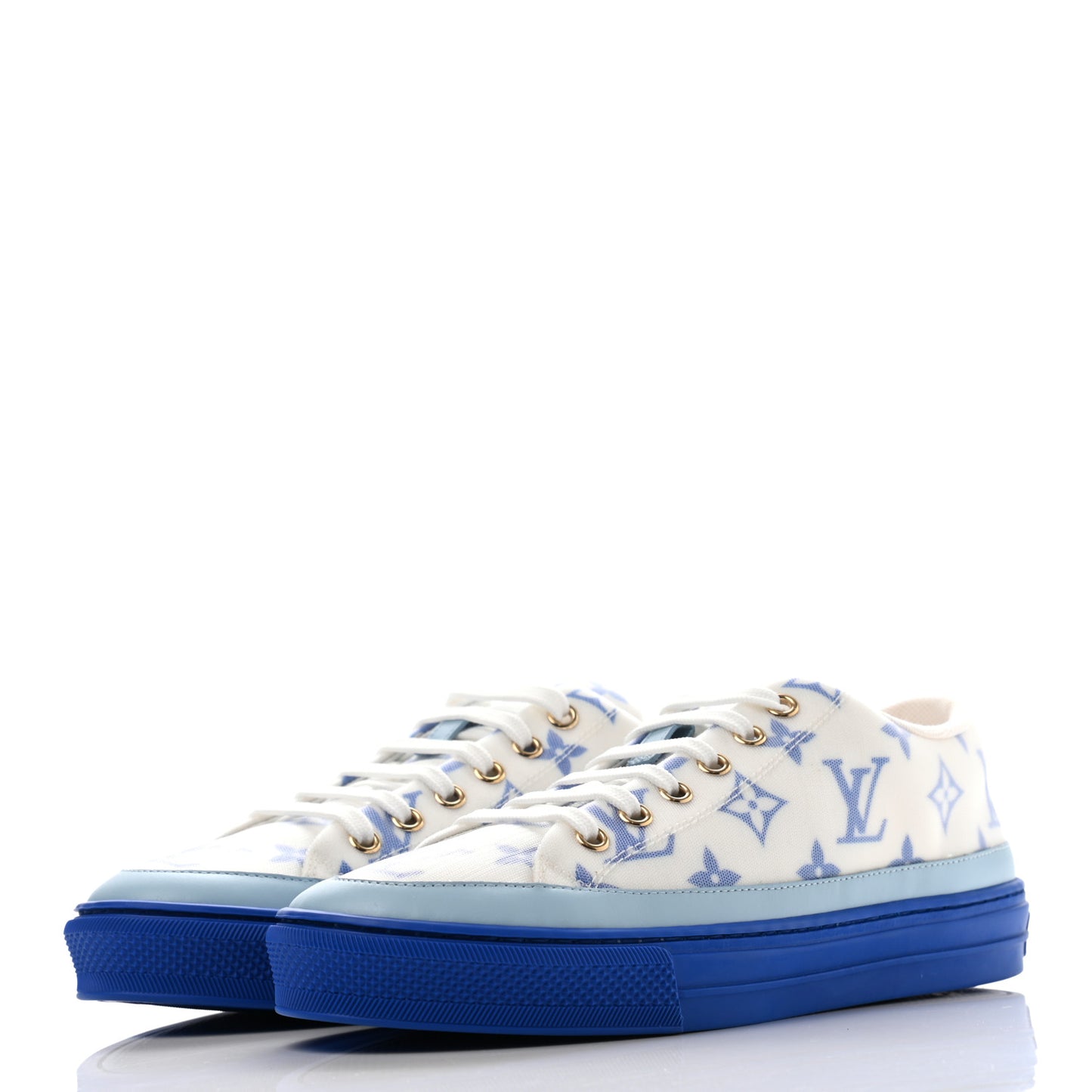 Technical Fabric Monogram Stellar Sneakers 37 Blue