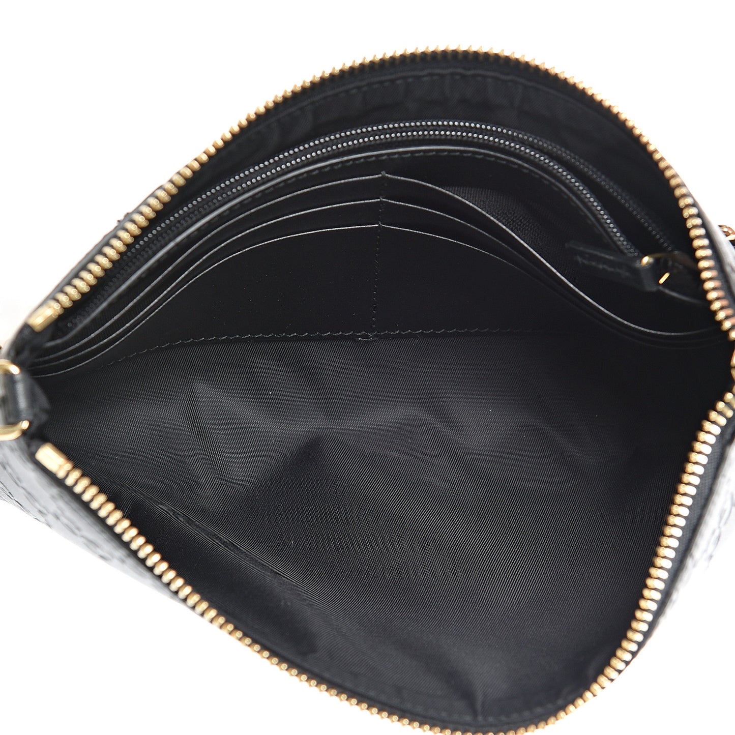 Guccissima Signature Wrist Wallet Black