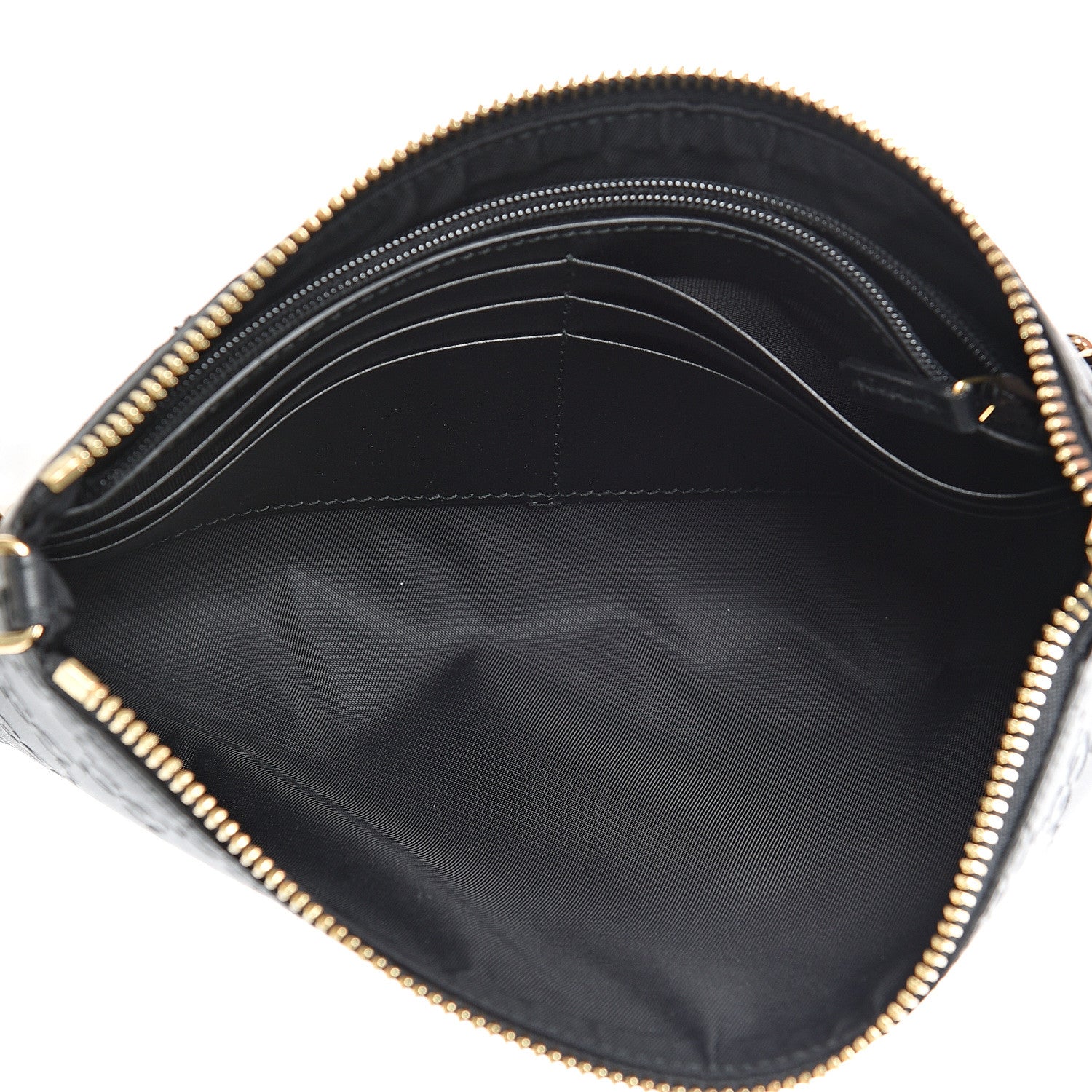 Gucci Guccissima Signature Wrist Wallet Black 4 of 8