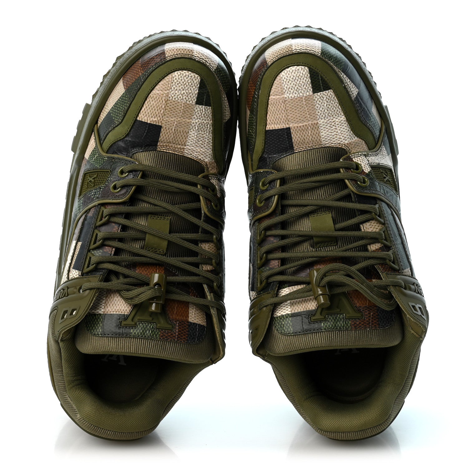 Louis Vuitton Damoflage Mens LV Trainer Maxi Sneakers 8 Green 2 of 9