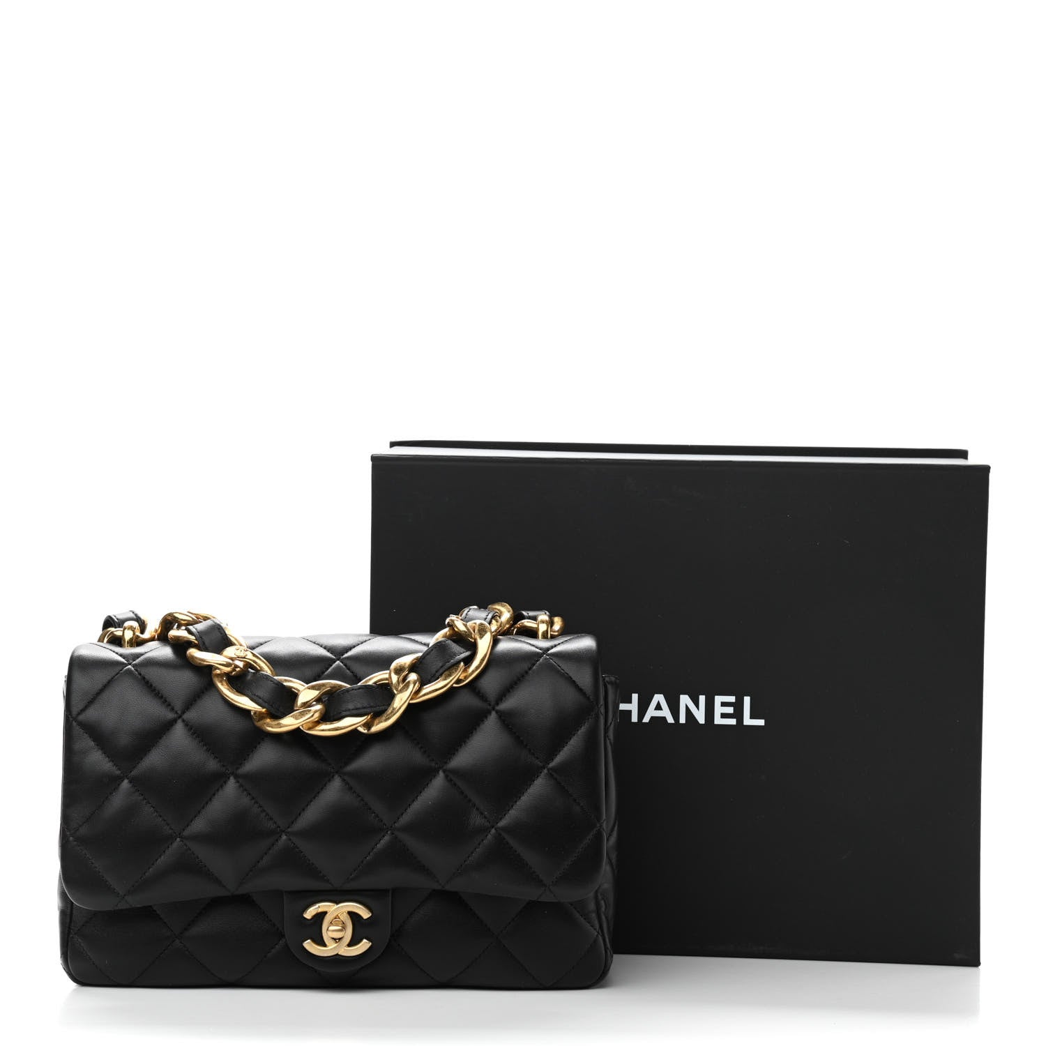 Chanel Lambskin Quilted Large CC Funky Town Flap Black 11 of 11
