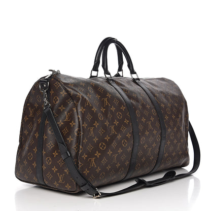 Louis Vuitton Monogram Macassar Keepall Bandouliere 55 2 of 10