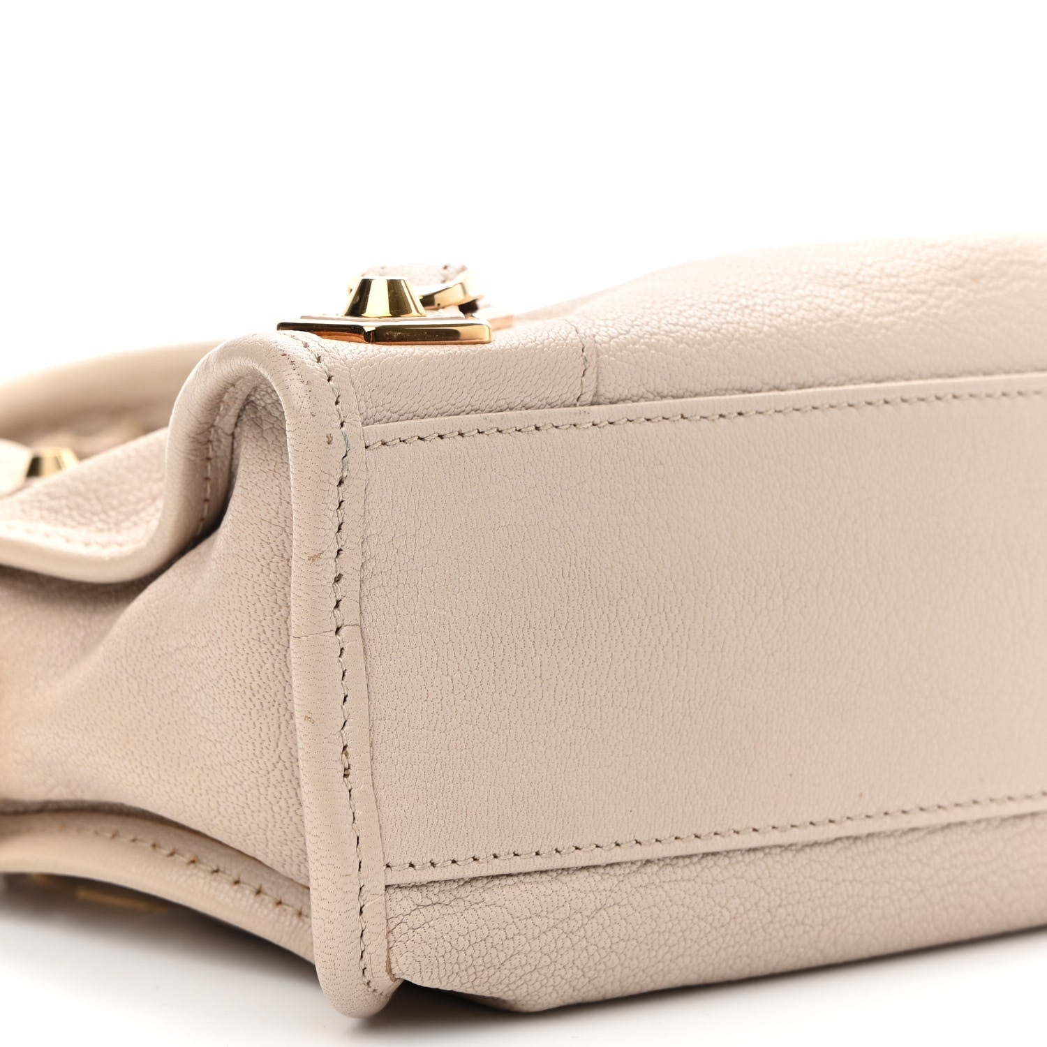 Balenciaga Chevre Gold Metallic Edge Hardware Mini City Beige Praline 8 of 10