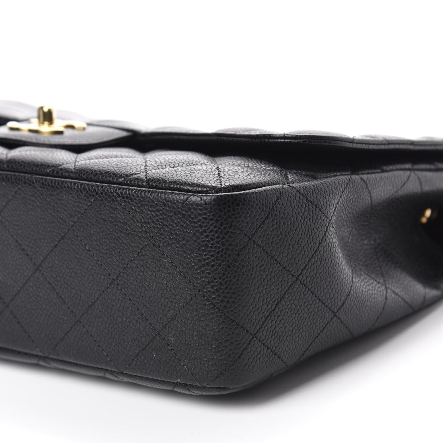 Caviar Quilted Jumbo Single Flap Black