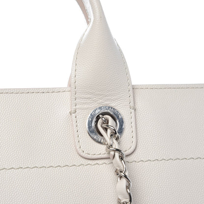 Chanel Caviar Extra Large Studded Deauville Tote Ivory 12 of 12