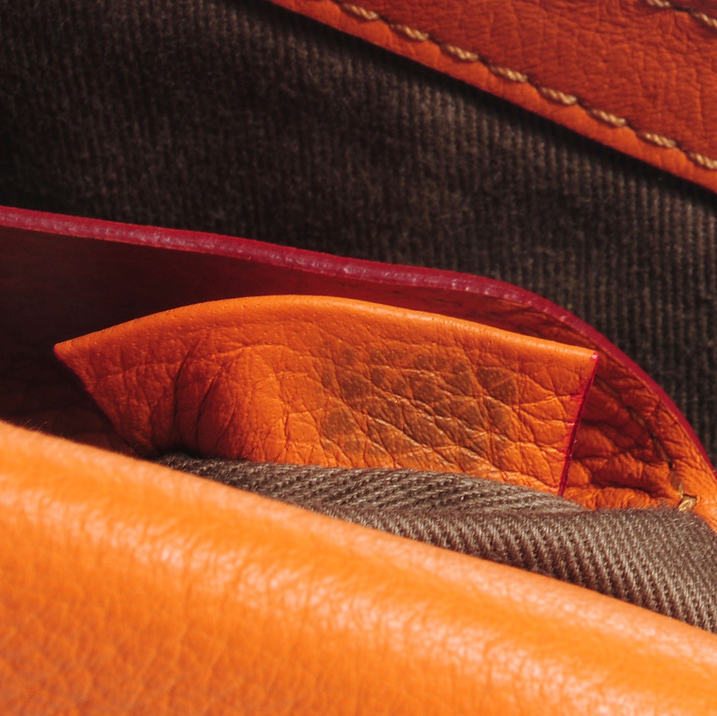 Calfskin Mini Marcie Round Crossbody Bag Indian Summer