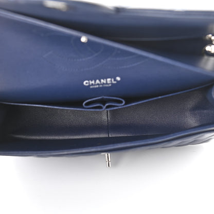 Chanel Lambskin Quilted Jumbo Double Flap Navy Blue 5 of 11