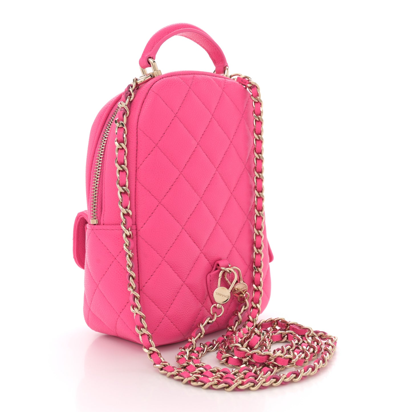Caviar Quilted CC Mini Classic Backpack Pink