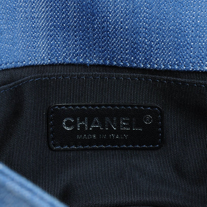 Chanel Denim Chevron Small Boy Flap Blue 8 of 9
