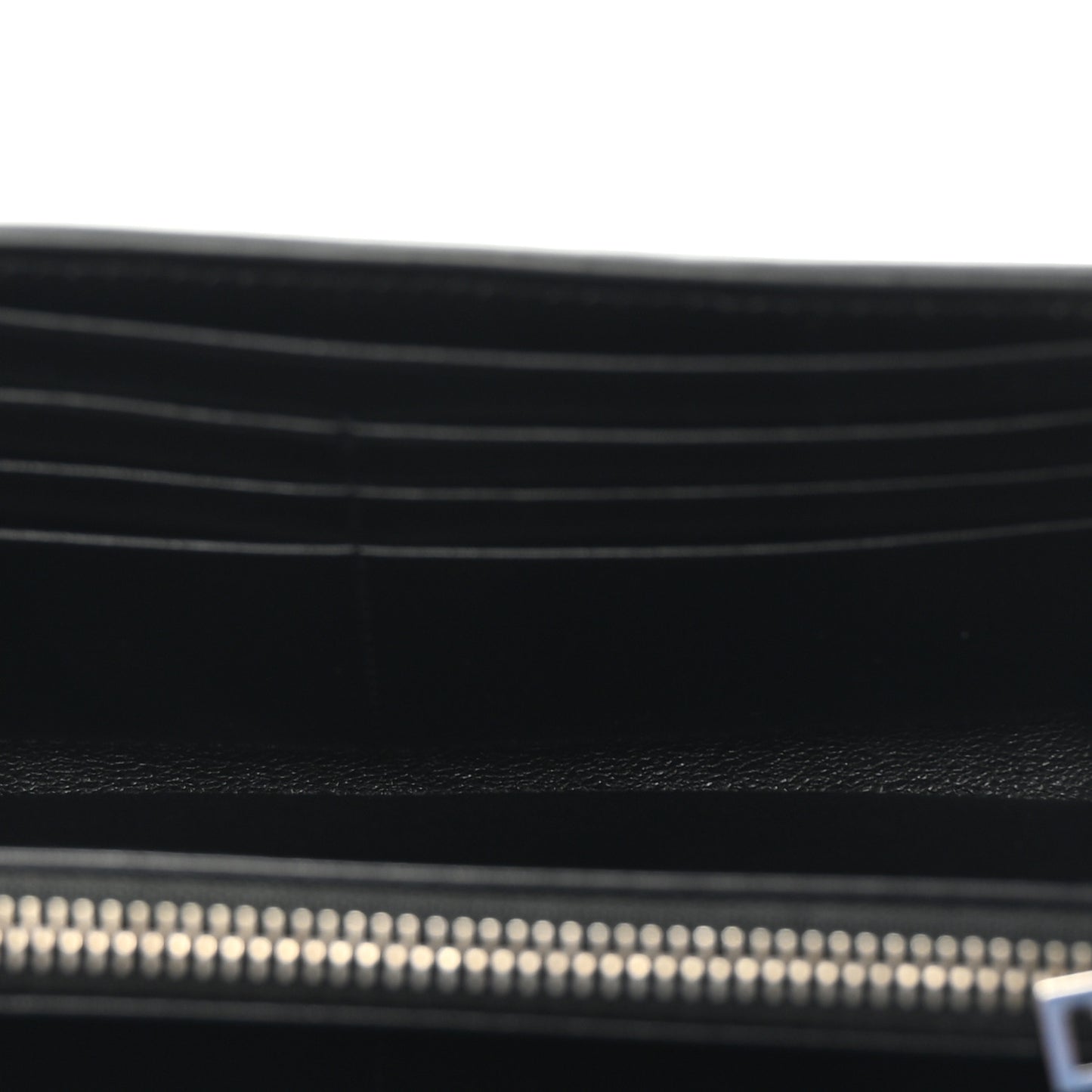 Calfskin Crocodile Embossed Classic Monogram Cassandre Wallet Black
