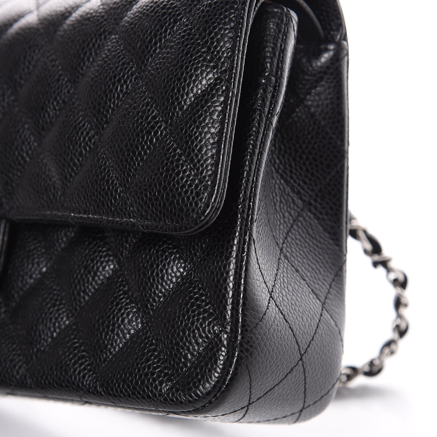 Chanel Caviar Quilted Medium Double Flap Black 10 of 12