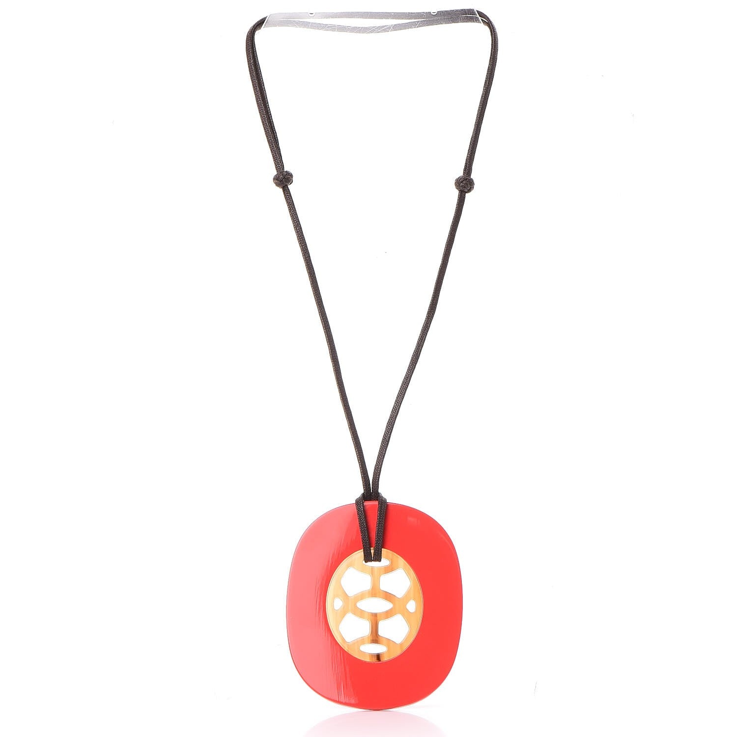 Hermes Buffalo Horn Lacquer Lift Necklace GM 3 of 9