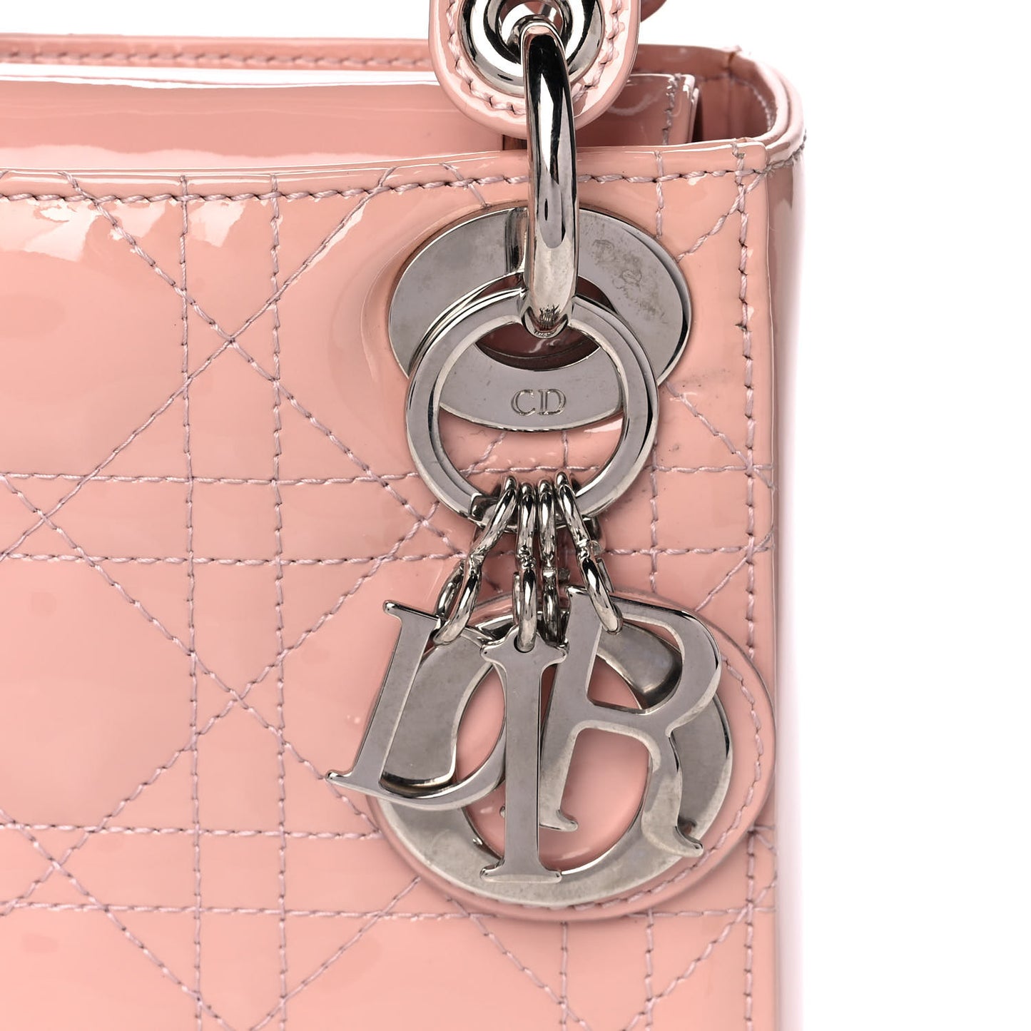 Patent Cannage Mini Lady Dior Pale Pink