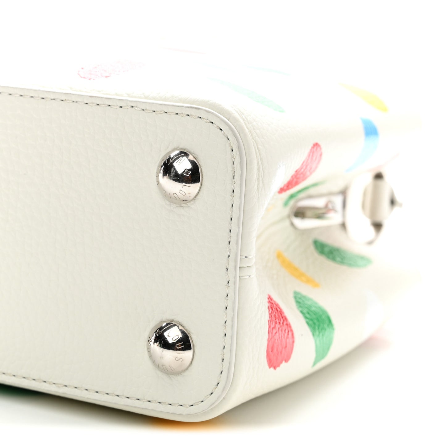 LV X YK Taurillon Capucines BB White
