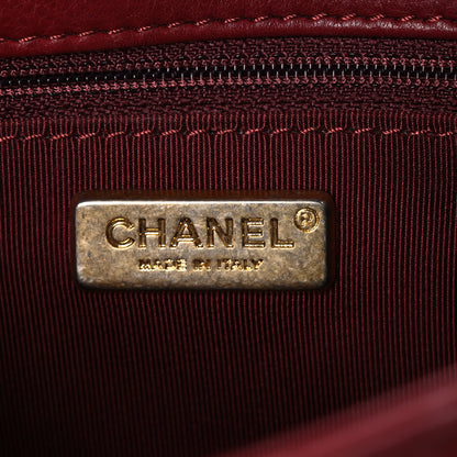 Chanel Calfskin Chevron Quilted Mini Rock The Corner Flap Red 6 of 10