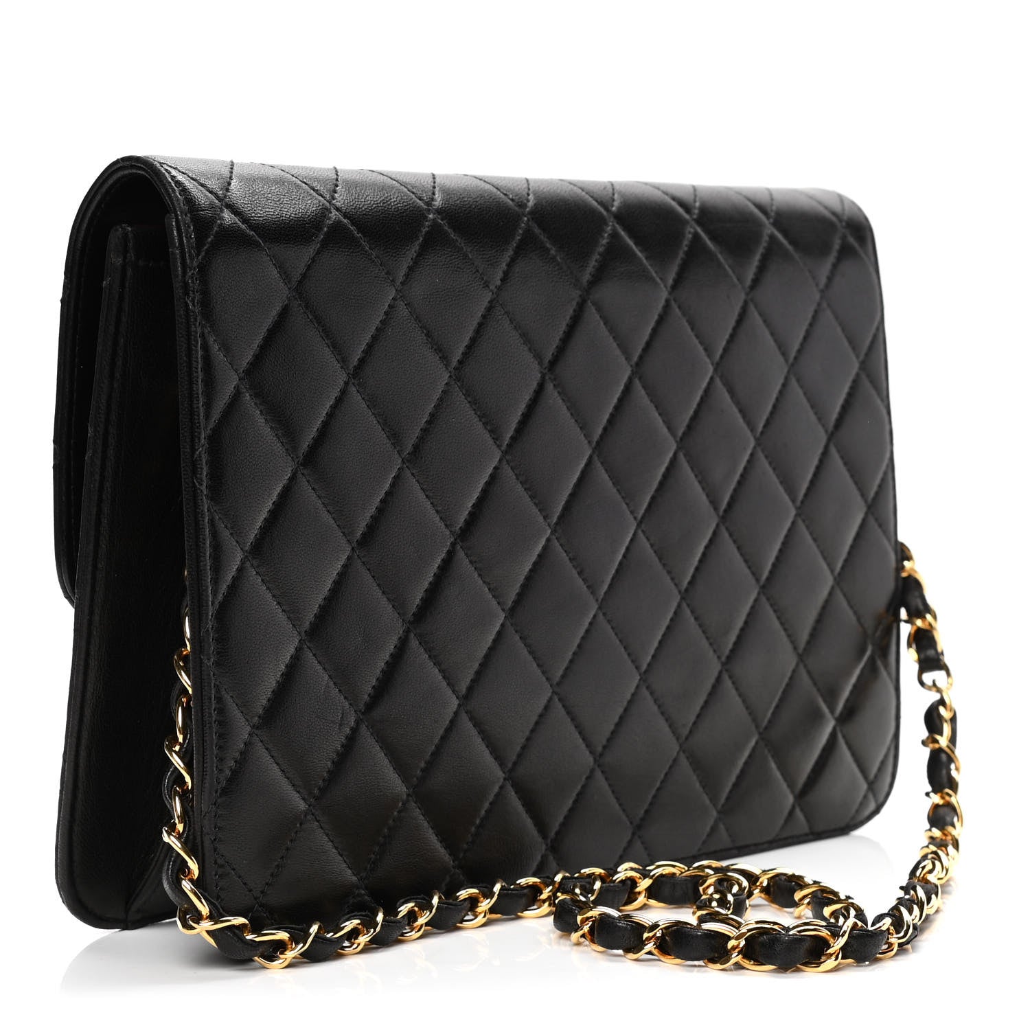 Chanel Lambskin Quilted Medium Single Flap Black 2 of 6