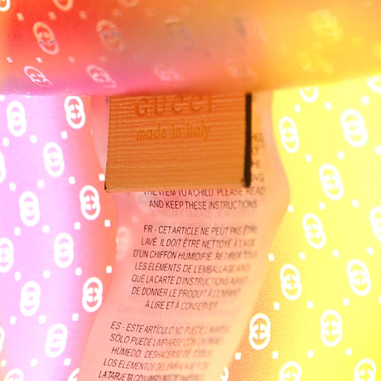 Textured Vinyl Kids GG Tote Multicolor