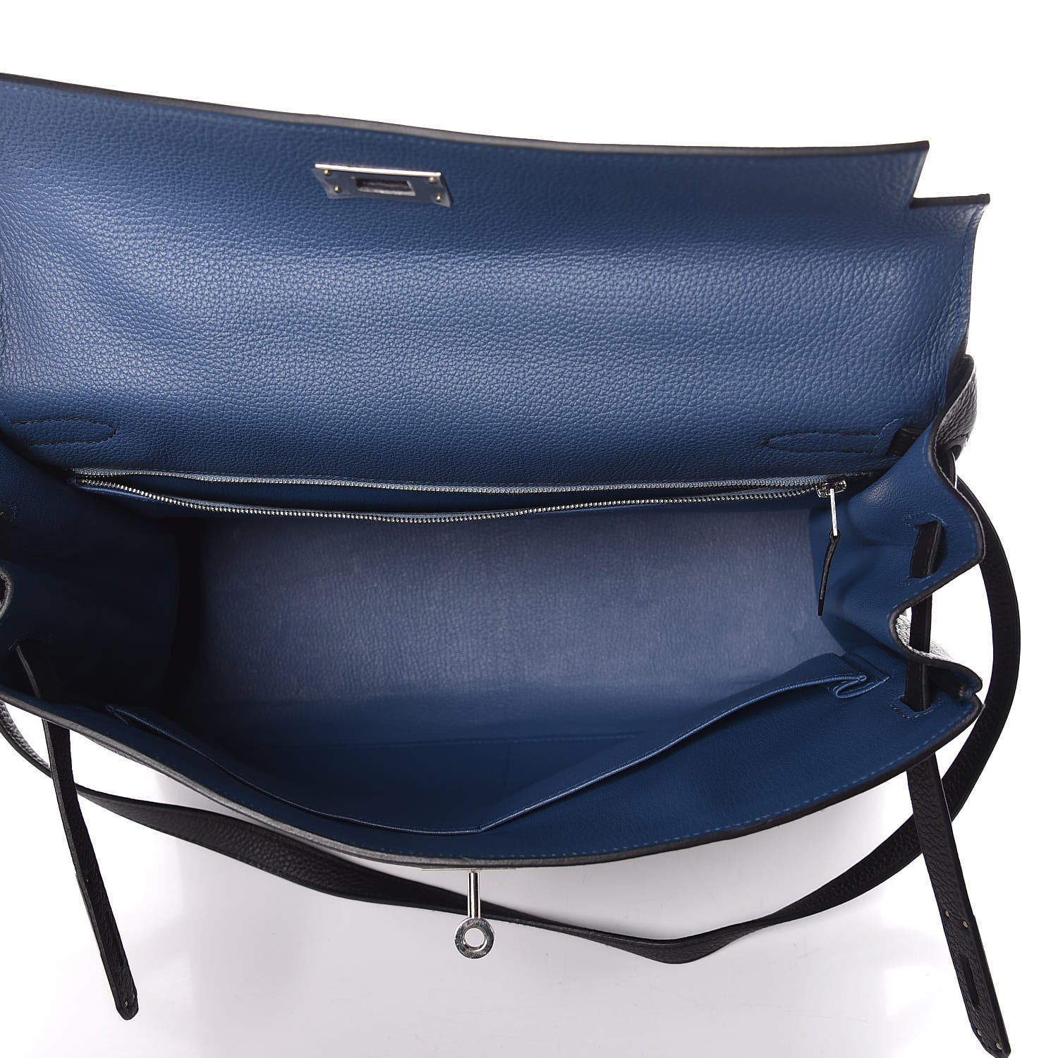 Hermes Togo Verso Kelly Retourne 35 Black Bleu Agate 6 of 15