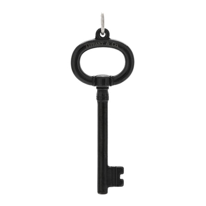 Tiffany Black Titanium Oval Key Pendant 1 of 3