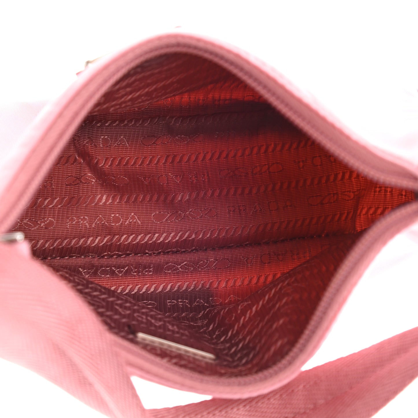 Tessuto Nylon Saffiano Mini Re-Edition 2000 Bag Rosa