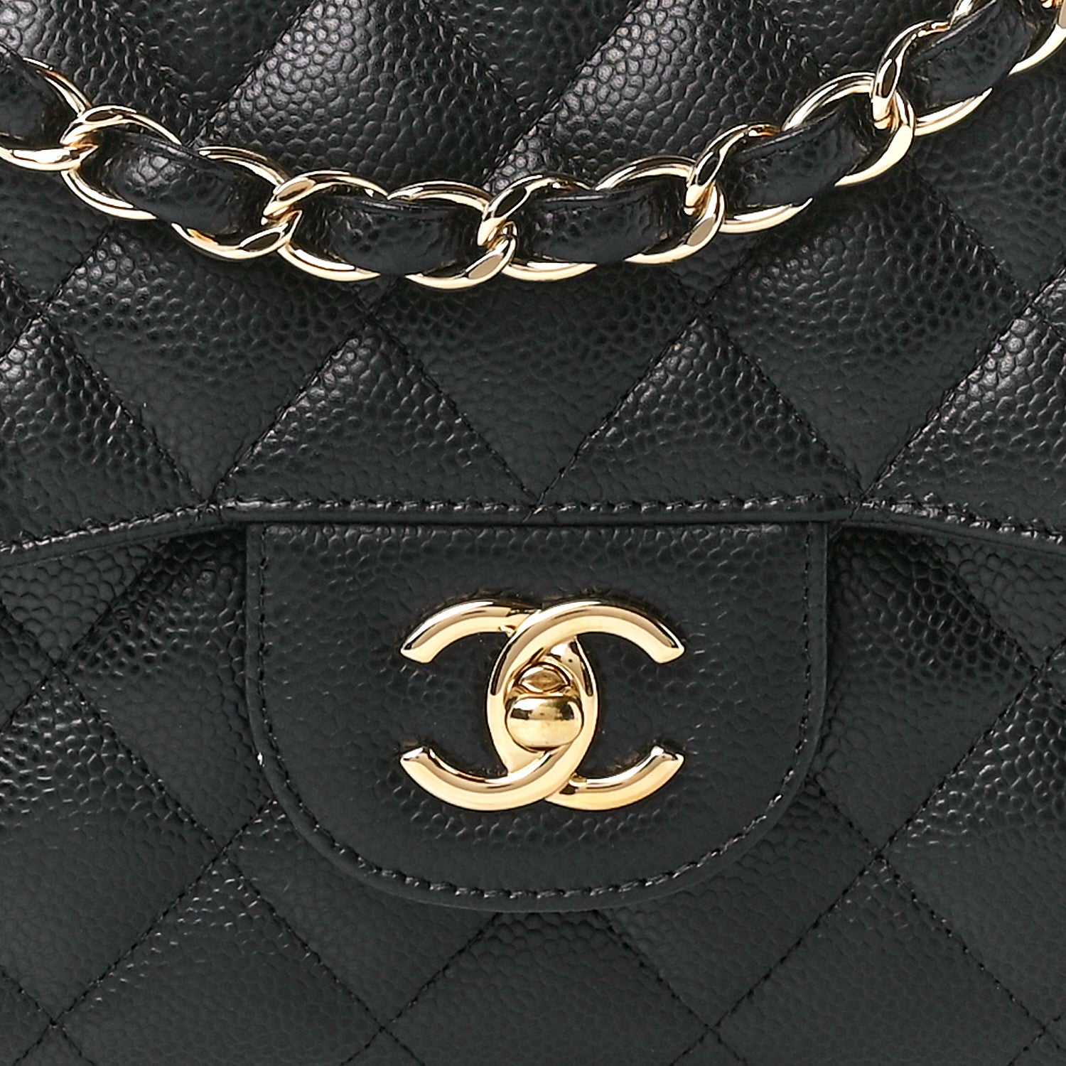 Chanel Caviar Quilted Jumbo Double Flap Black 9 of 12