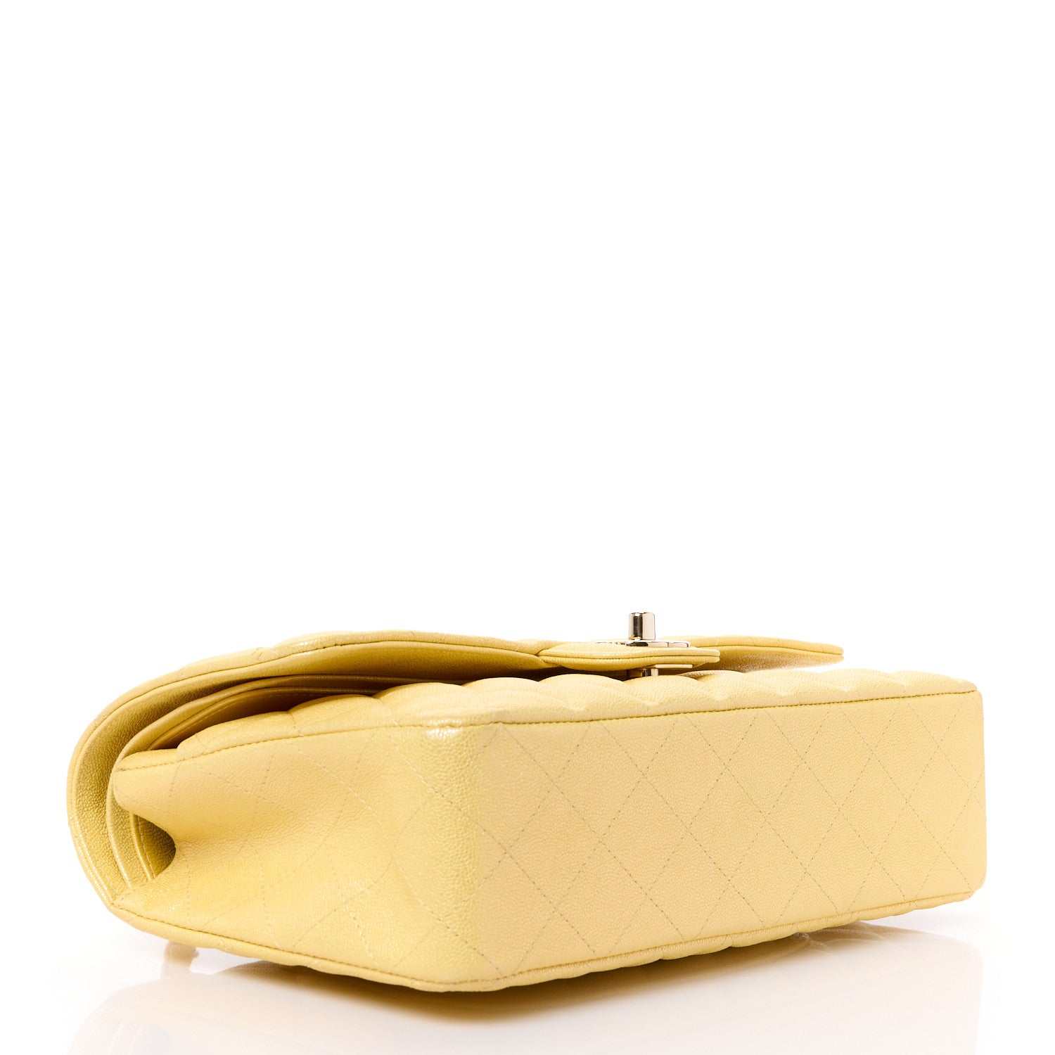 Chanel Iridescent Caviar Quilted Medium Double Flap Yellow 4 of 11