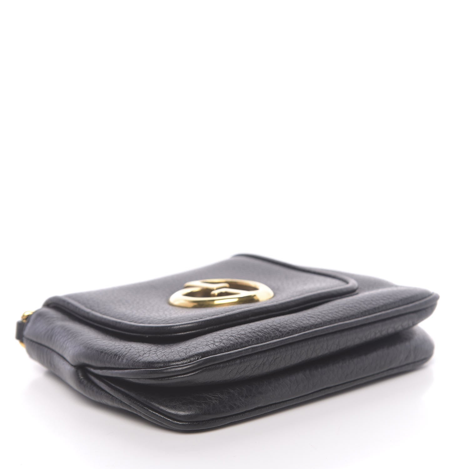Gucci Pebbled Calfskin Small 1973 Chain Shoulder Bag Black 4 of 10