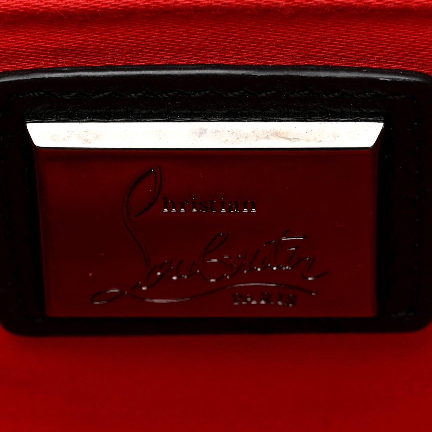 Christian Louboutin Calfskin Studded Loubiposh Clutch Black 5 of 8