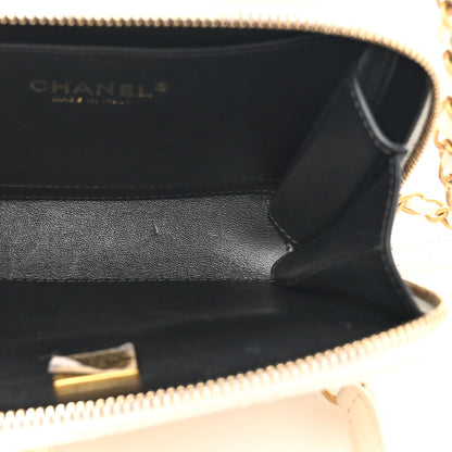 Chanel Caviar Quilted Mini Pick Me Up Vanity Case White 6 of 13