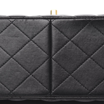 Chanel Lambskin Quilted Jumbo Double Flap Black 11 of 19