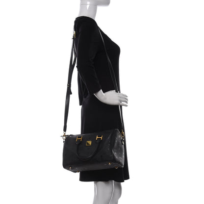MCM Nylon Monogram Boston Bag Black 2 of 9