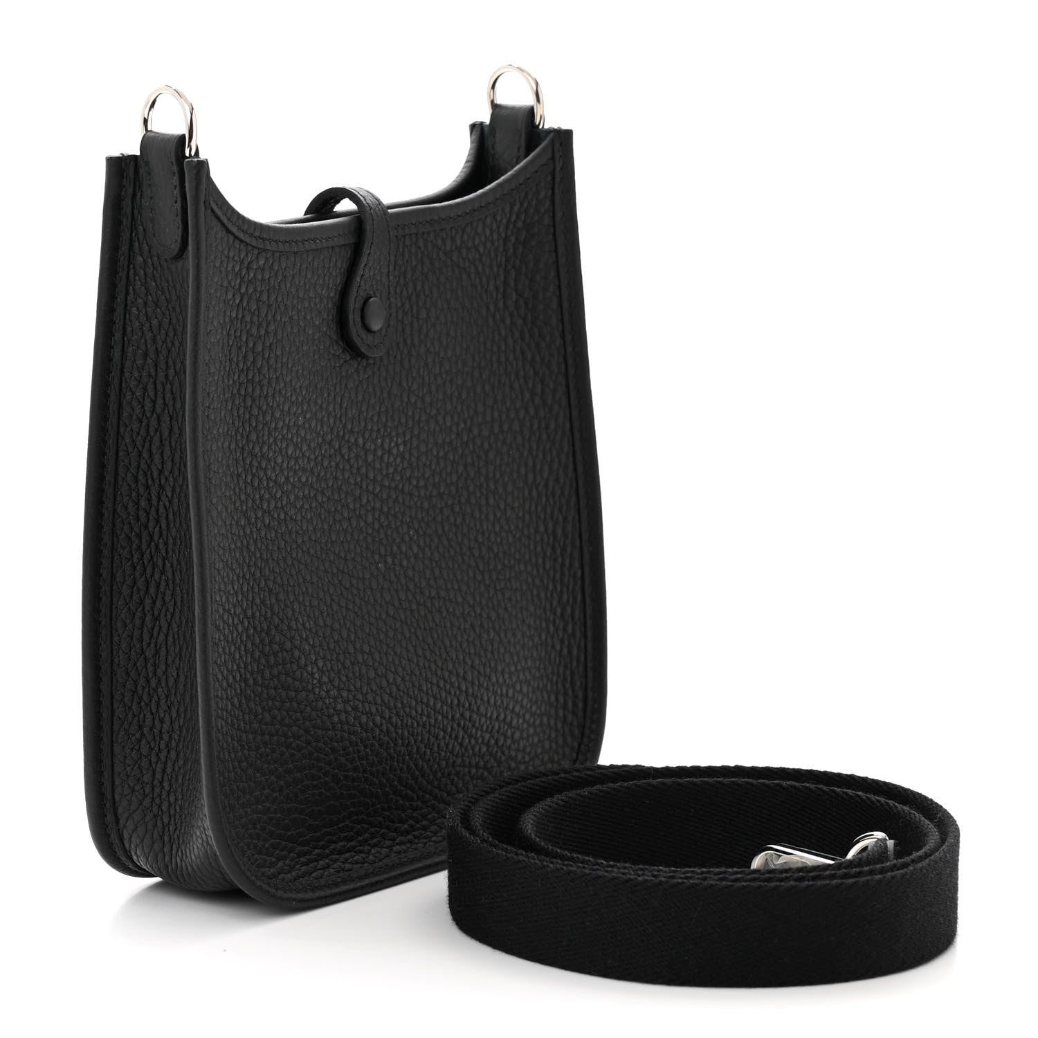 Hermes Taurillon Clemence Evelyne TPM Black 3 of 11